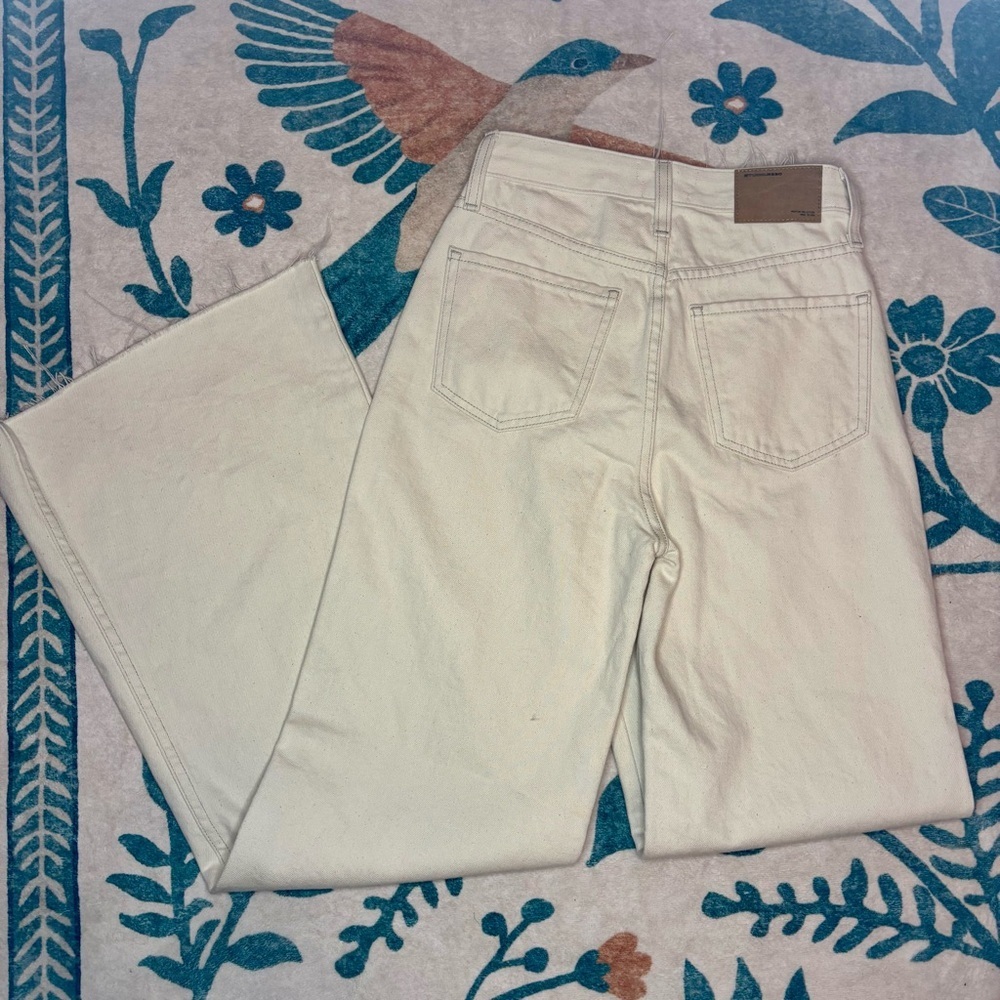 Studio R330 Rigid Wide Leg Ecru Jeans - Picture 7 of 8